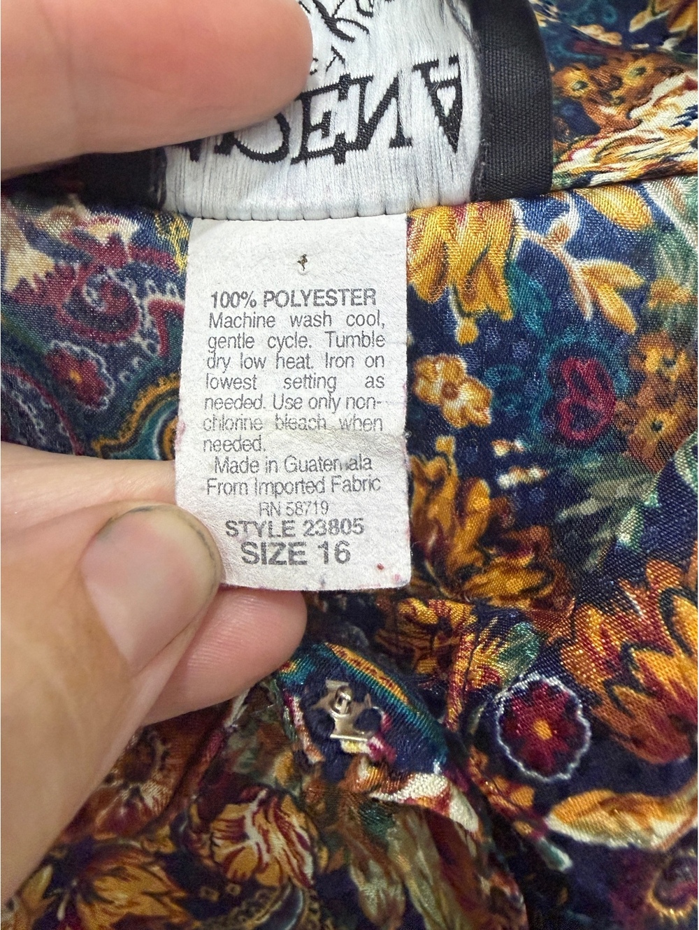 ERENA by Irene Koenig Floral Print Button-Up Blouse Size 16 - Picture 3 of 8